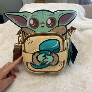 Loungefly The Mandalorian Grogu Crossbuddies Cosplay Crossbody Bag w/ Coin Purse